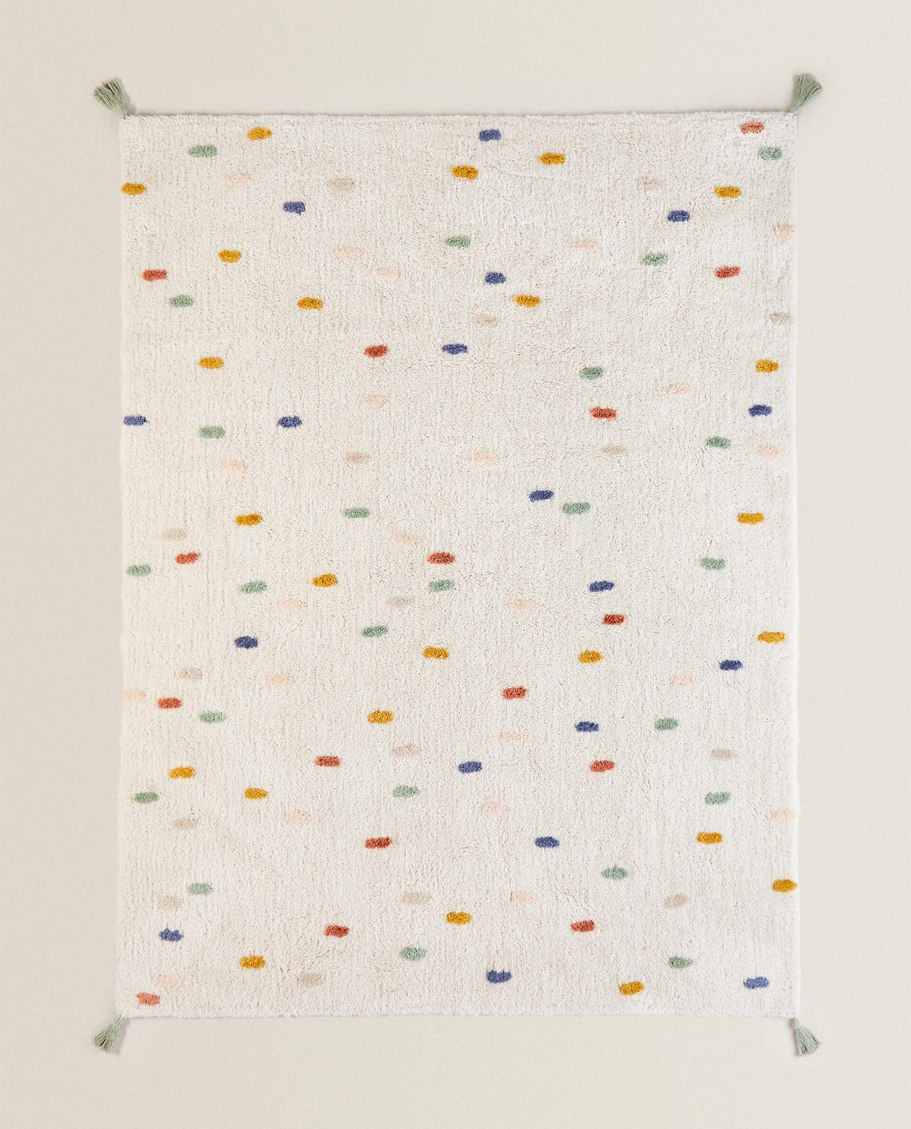 Ковер ZARA HOME ХЛОПКОВЫЙ ДЕТСКИЙ КОВЕР В РАЗНОЦВЕТНЫЕ ТОЧКИ ZŁAMANA BIEL 150 x 200 cm