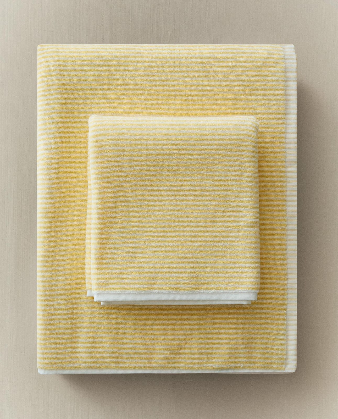 ZARA HOME ХЛОПКОВОЕ БАННОЕ ПОЛОТЕНЦЕ В ПОЛОСКУ ракурс 2