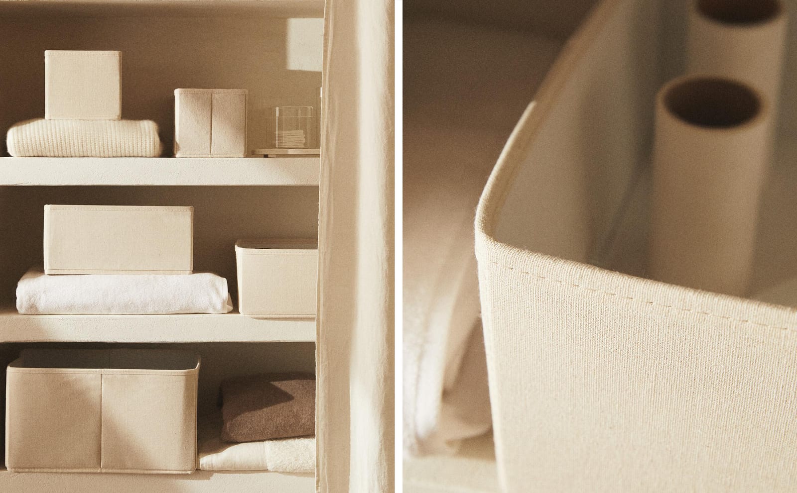 ZARA HOME Складная хлопковая коробка для хранения ракурс 5