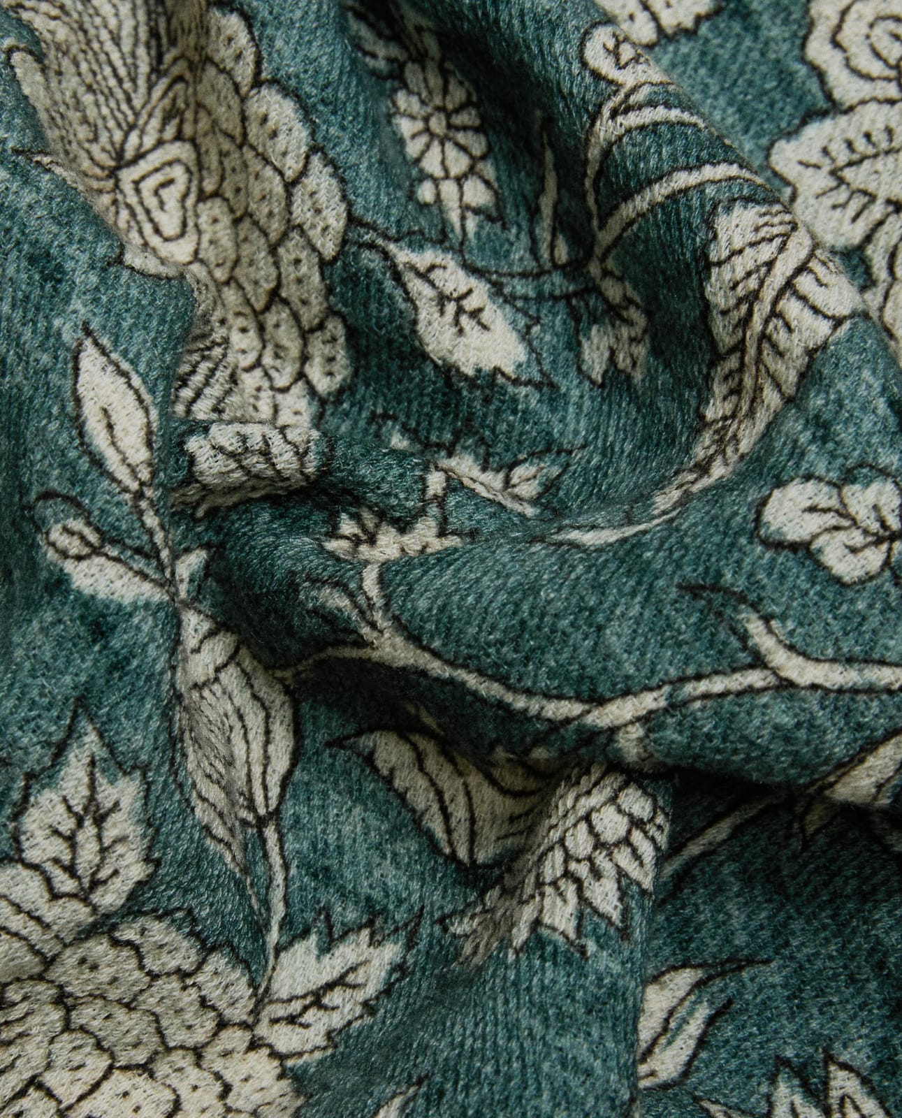 ZARA HOME ОДЕЯЛО ХЛОПКОВОЕ С ЦВЕТАМИ ракурс 2