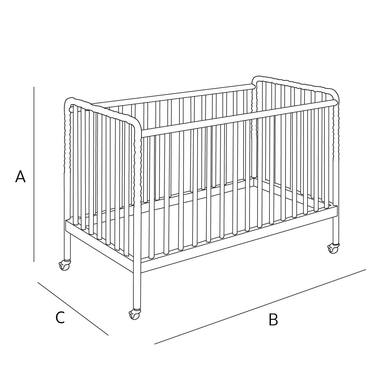 ZARA HOME КРОВАТКА ИЗ РЕЗНОГО ДЕРЕВА НА КОЛЕСИКАХ ракурс 5