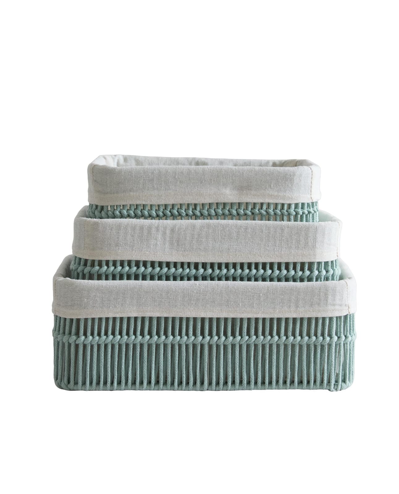 ZARA HOME Прямоугольная корзина с хлопковым вкладышем ракурс 4