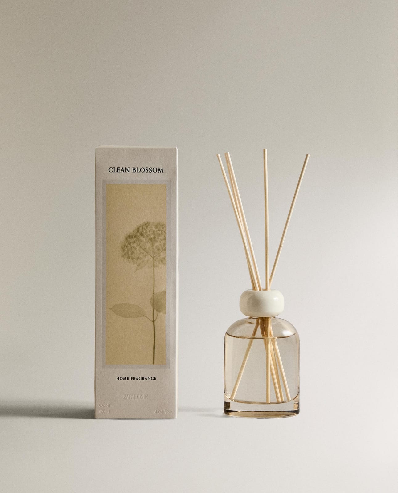 Ароматический диффузор ZARA HOME (120 ML) ароматические палочки CLEAN BLOSSOM зеленый / белый 26 x 6 x 6 cm