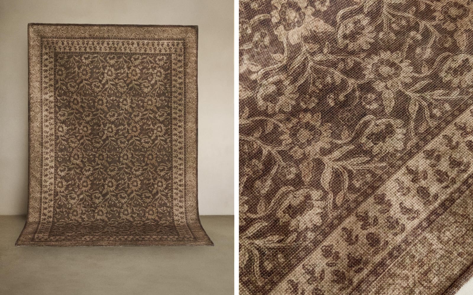 ZARA HOME КОВЕР В ЦВЕТЫ В СТИЛЕ ВИНТАЖ ракурс 8