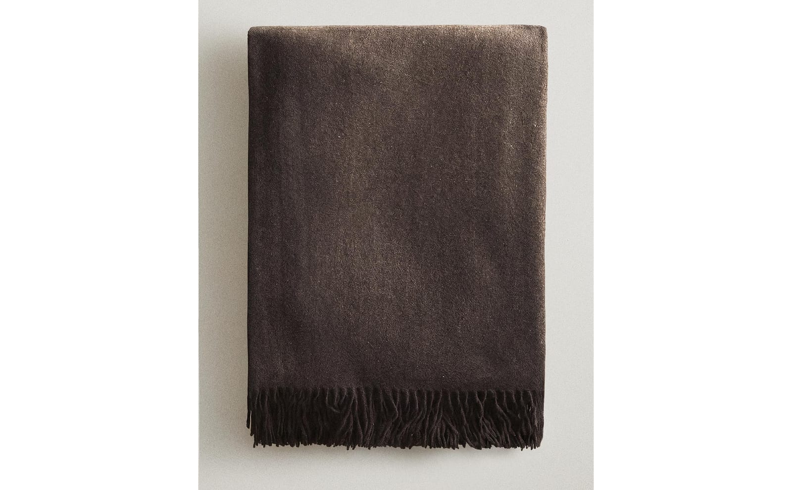 ZARA HOME МЯГКИЙ ПЛЕД С БАХРОМОЙ ракурс 7