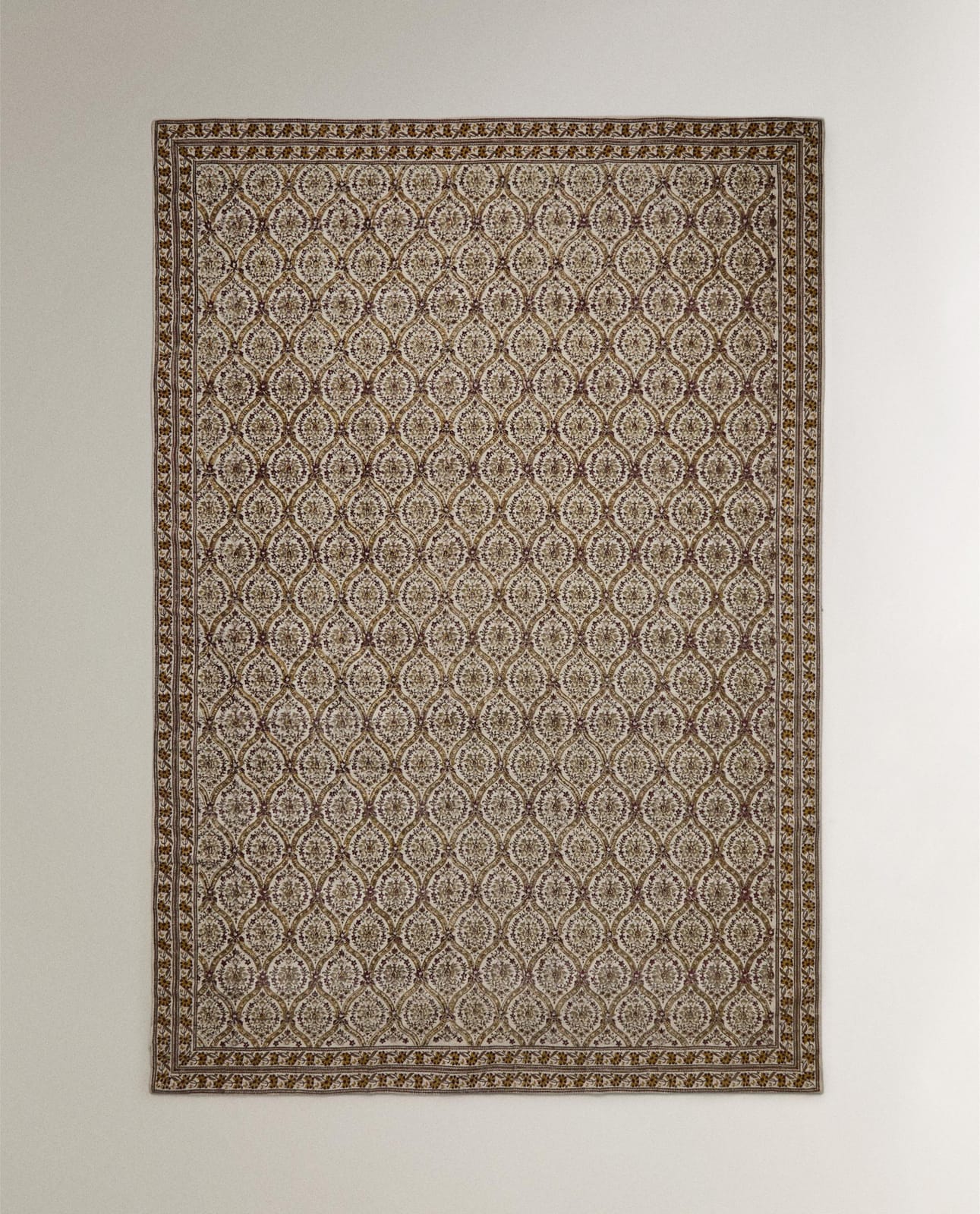 Ковер ZARA HOME ХЛОПКОВЫЙ КОВЕР УЗОР PAISLEY BURGUND 200 x 300 cm