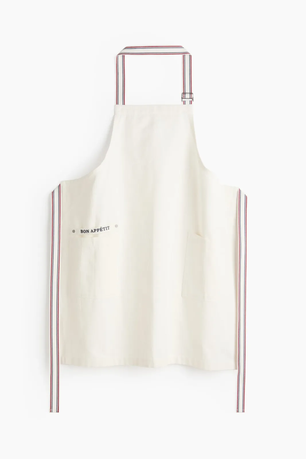 Фартук из смесовой льняной ткани H&M, размер 90х80 см, цвет сливочный - 1336932001 ракурс 2