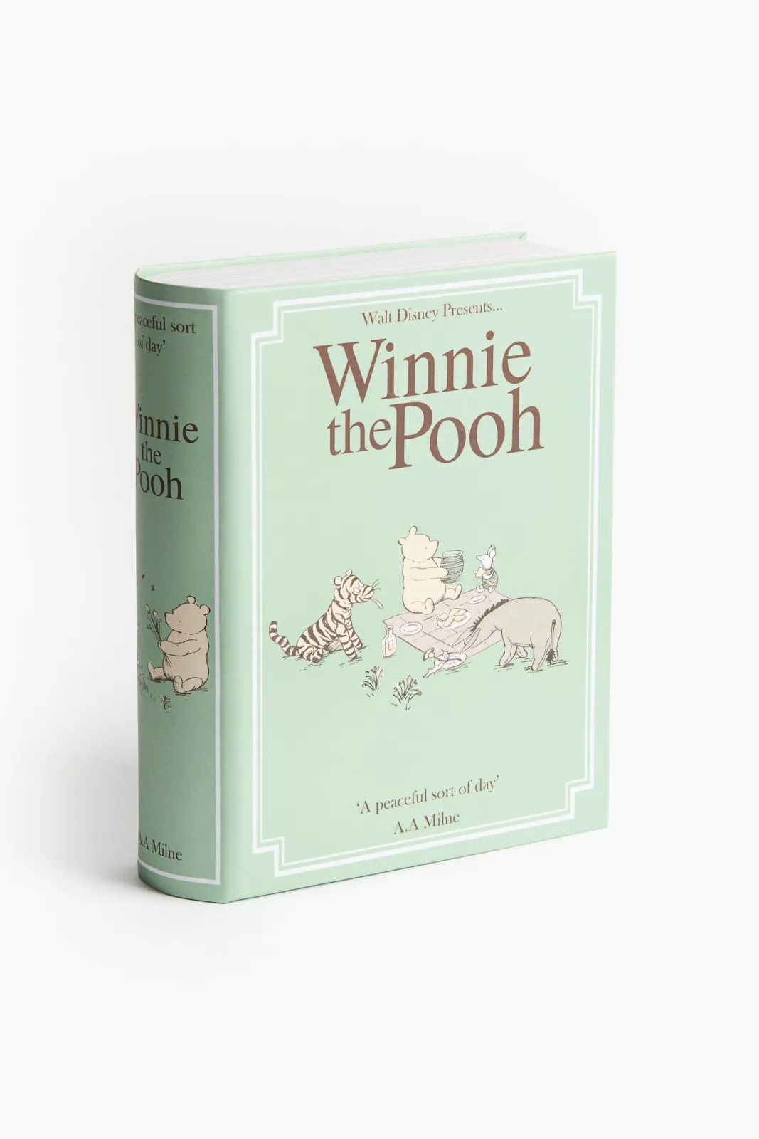Коробка для хранения H&M - в форме книги Винни-Пух (Winnie the Pooh Disney), размер 20х6.3х24 см, цвет светло-зеленый - 1332679001 ракурс 2