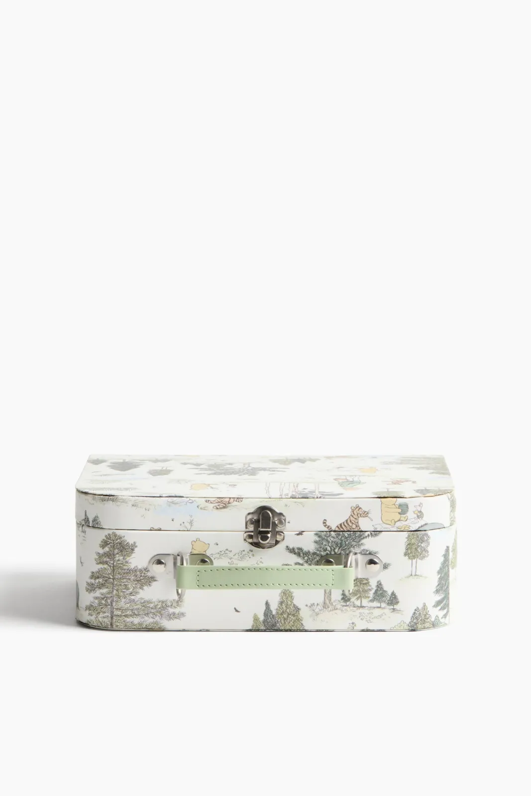 Картонный чемодан H&M - с персонажами из Винни-Пуха (Winnie the Pooh Disney), размер 25х8.5х17.5 см, цвет светло-зеленый - 1332671001 ракурс 3