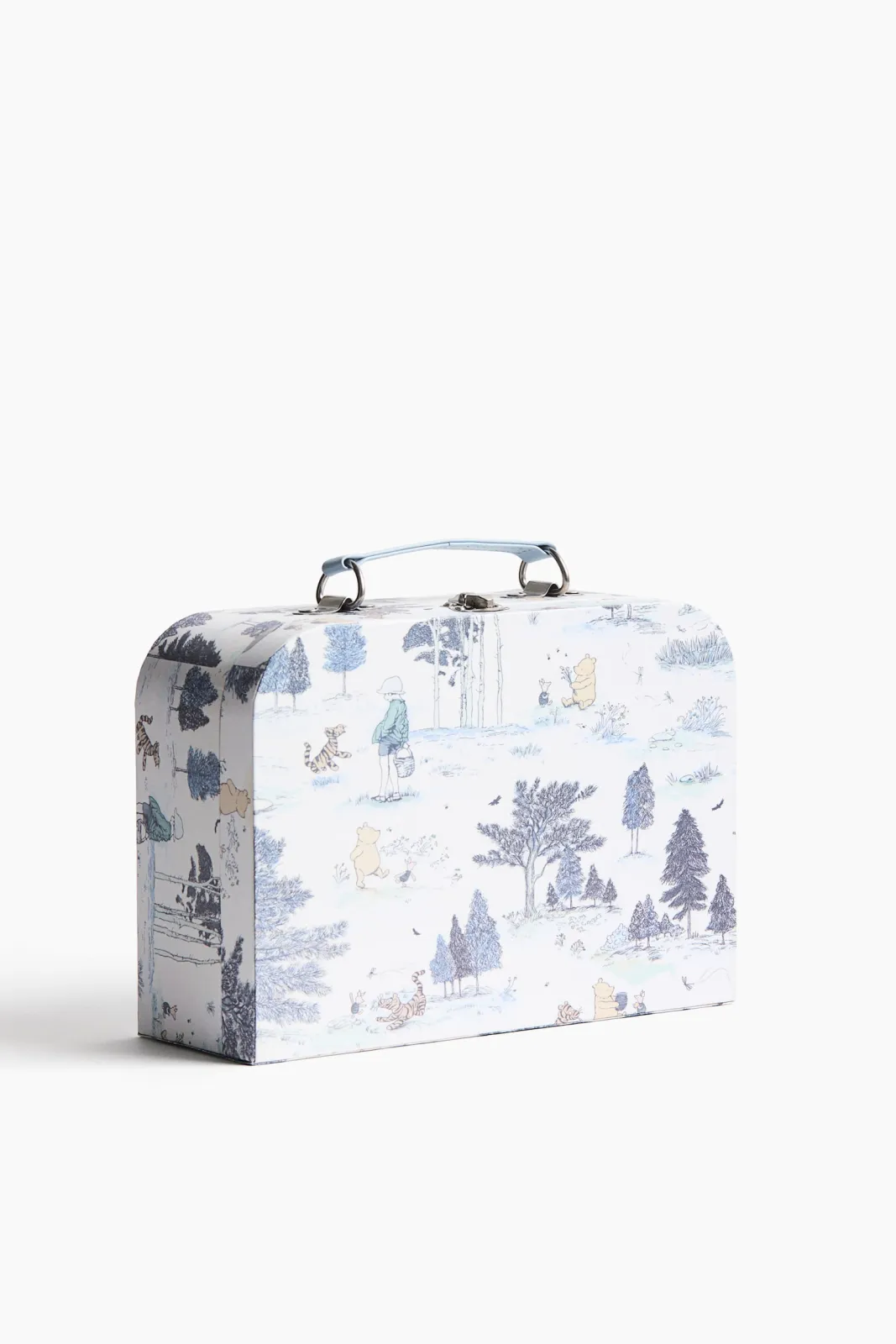 Картонный чемодан H&M - с персонажами из Винни-Пуха (Winnie the Pooh Disney), размер 25х8.5х17.5 см, цвет светло-голубой - 1332671002 ракурс 3
