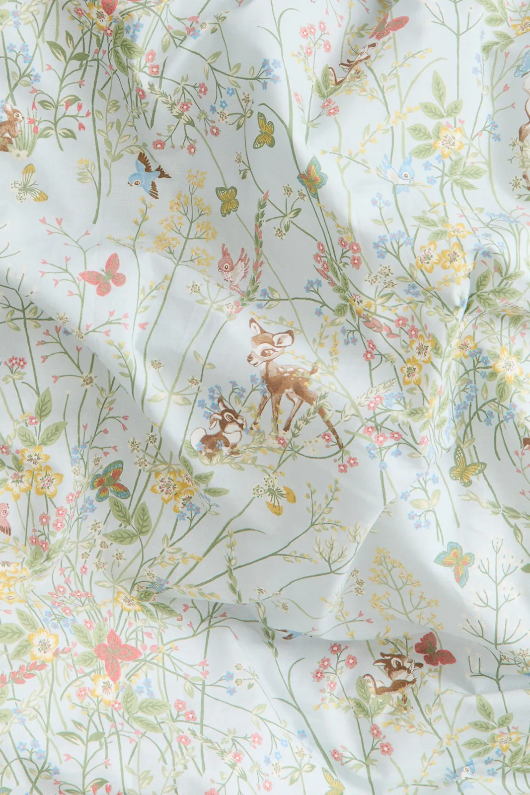Комплект детского постельного белья H&M - с персонажами из Бэмби (Bambi Disney), цвет светло-голубой - 1256757006