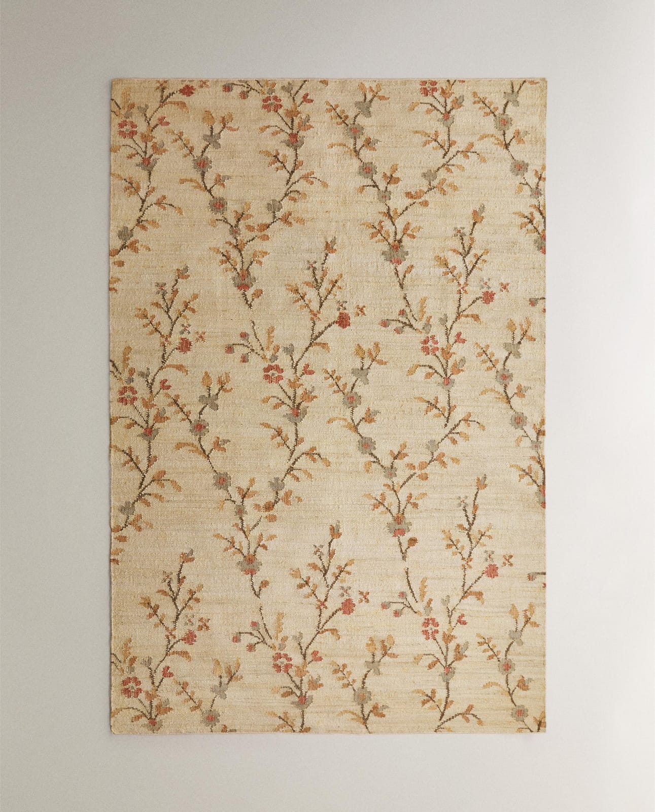Ковер ZARA HOME из джута с цветами JASNOBEŻOWY 70 x 200 cm