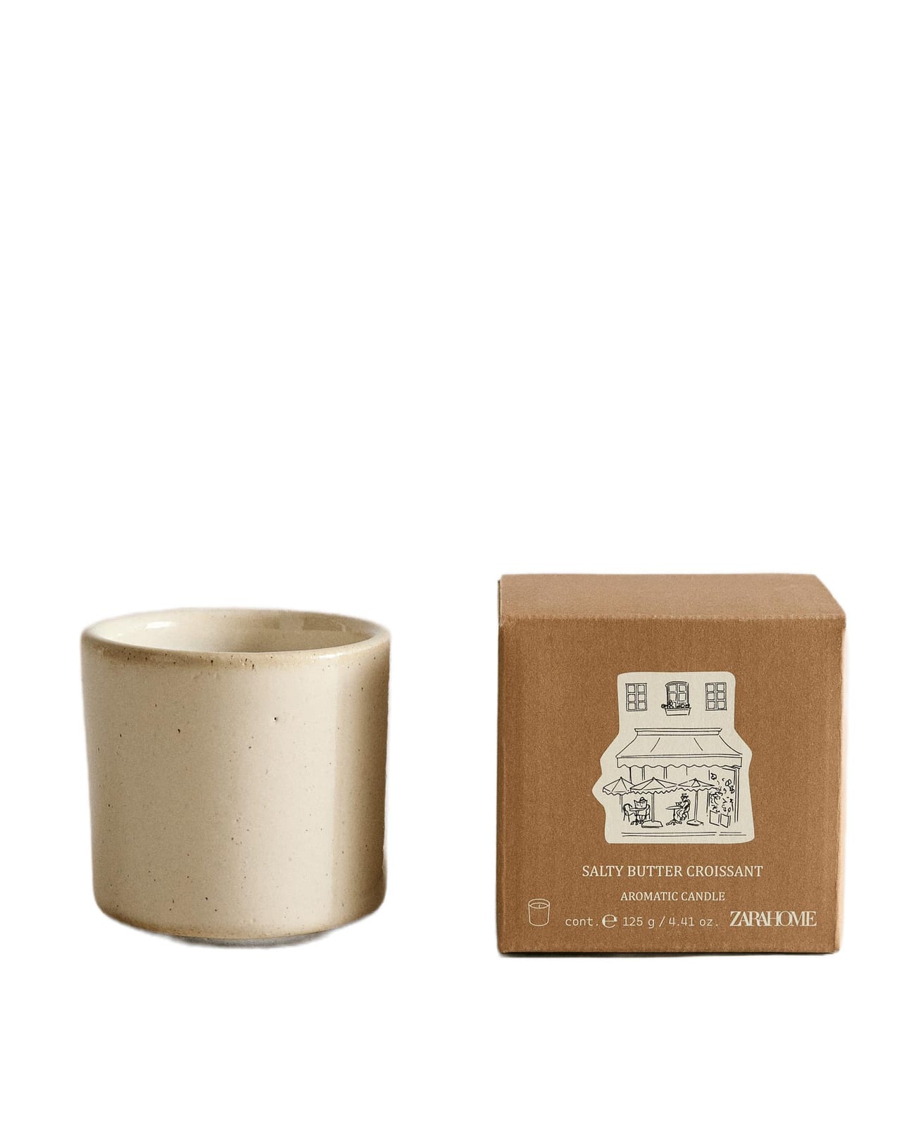 ZARA HOME (125 Г) АРОМАТИЧЕСКАЯ СВЕЧА SALTY BUTTER CROISSANT ракурс 4