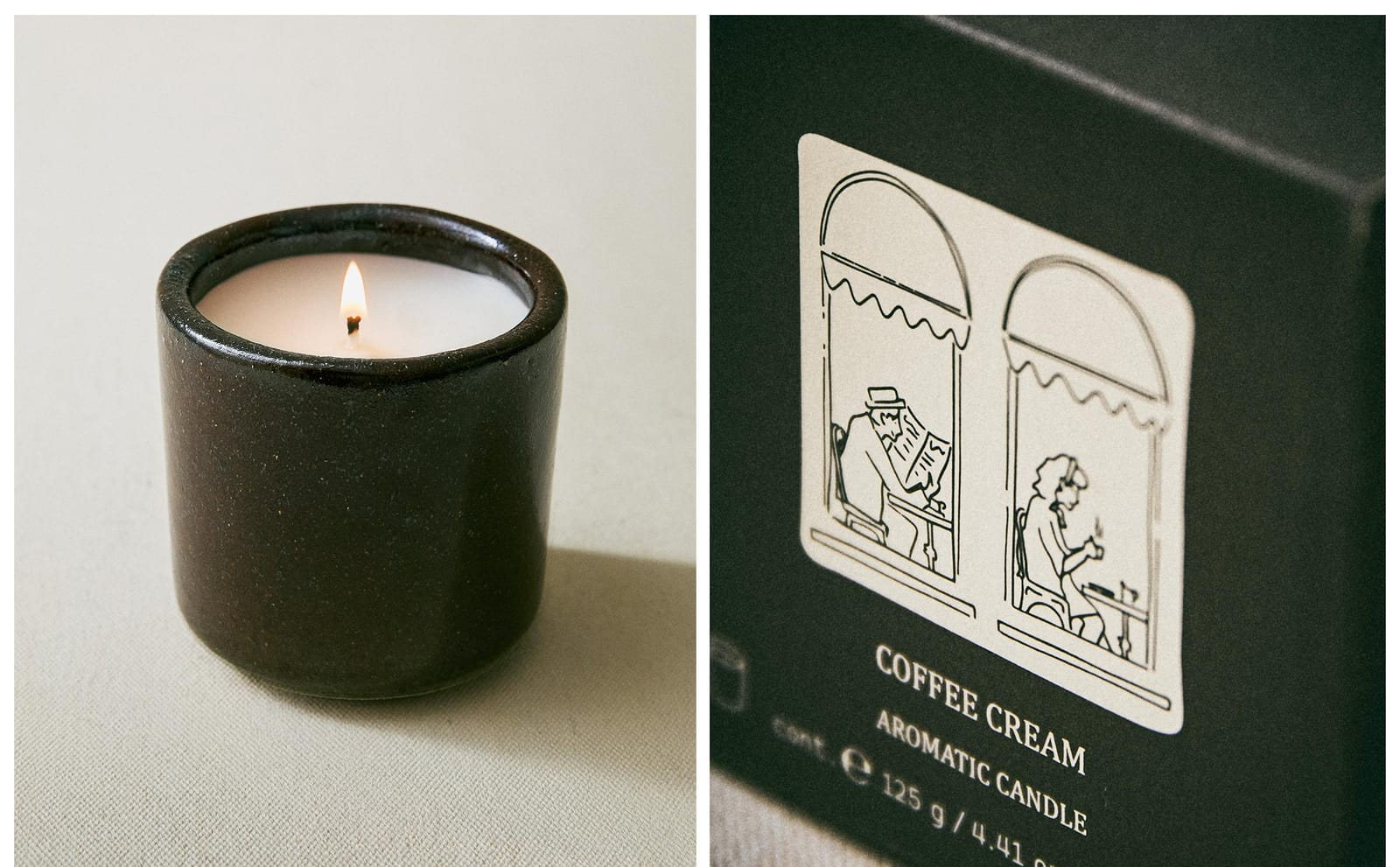 ZARA HOME (125 Г) АРОМАТИЧЕСКАЯ СВЕЧА COFFEE CREAM ракурс 3