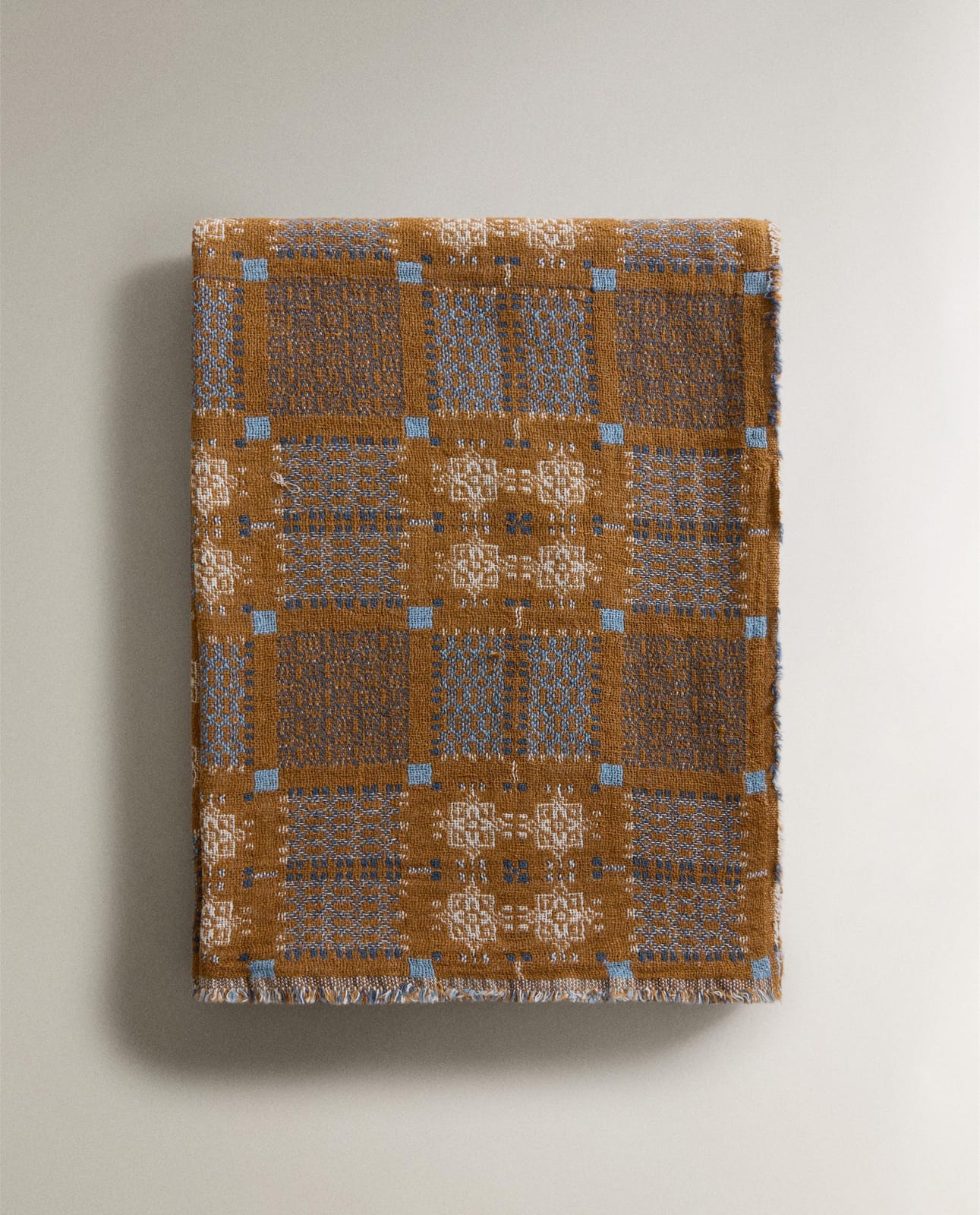 ZARA HOME Плед с геометрическим узором ракурс 6