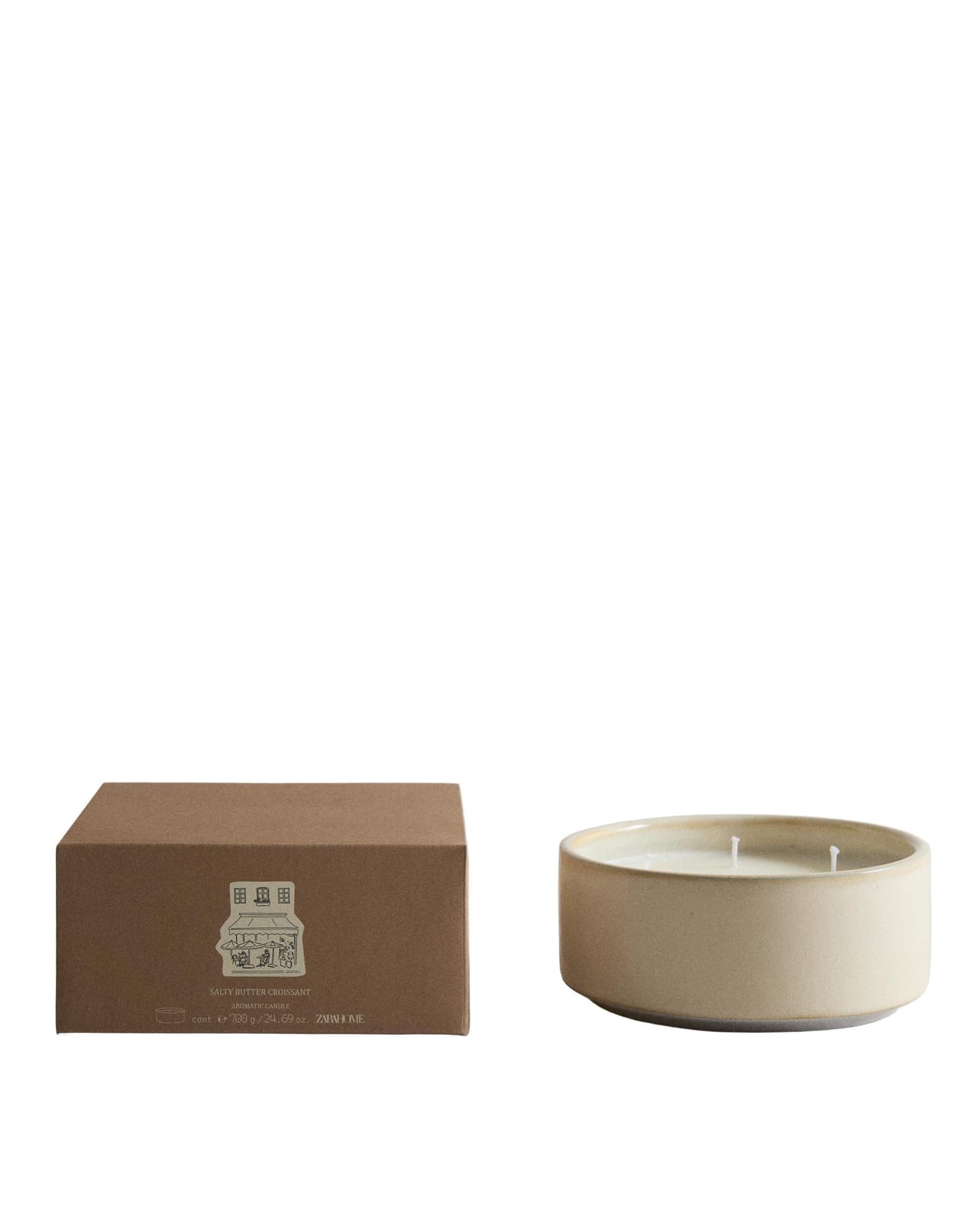ZARA HOME (700 г) Ароматическая свеча SALTY BUTTER CROISSANT ракурс 2