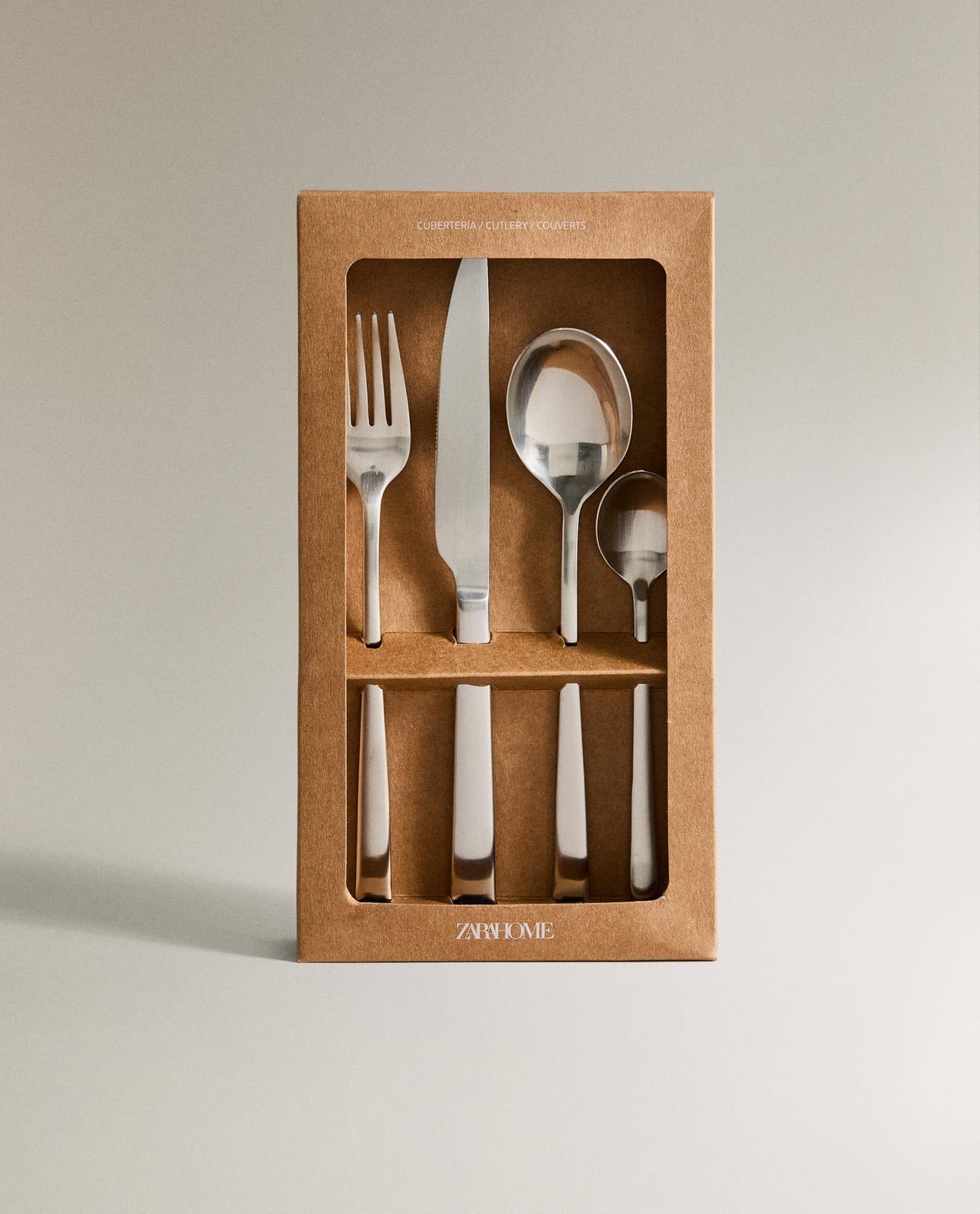 ZARA HOME 4-ЧАСТНЫЙ КОМПЛЕКТ СТОЛОВЫХ ПРИБОРОВ ИЗ МАТОВОЙ СТАЛИ ракурс 5