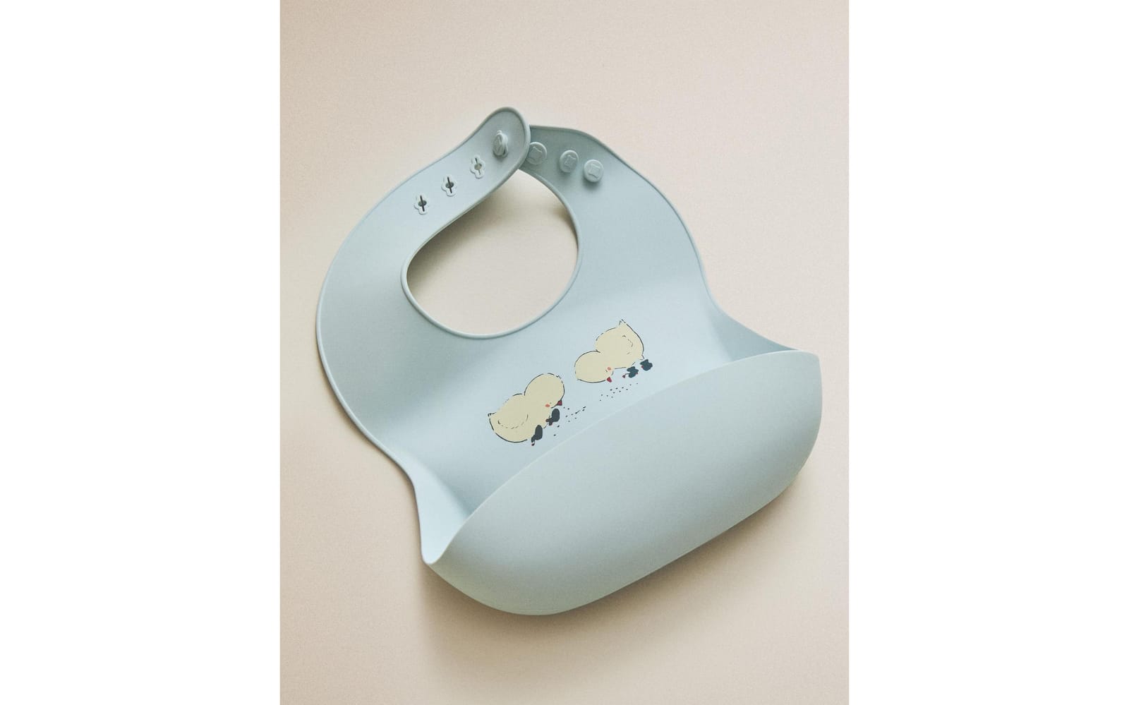 ZARA HOME СИЛИКОНОВЫЙ ДЕТСКИЙ НАГРУДНИК С ЦЫПЛЯТАМИ ракурс 7