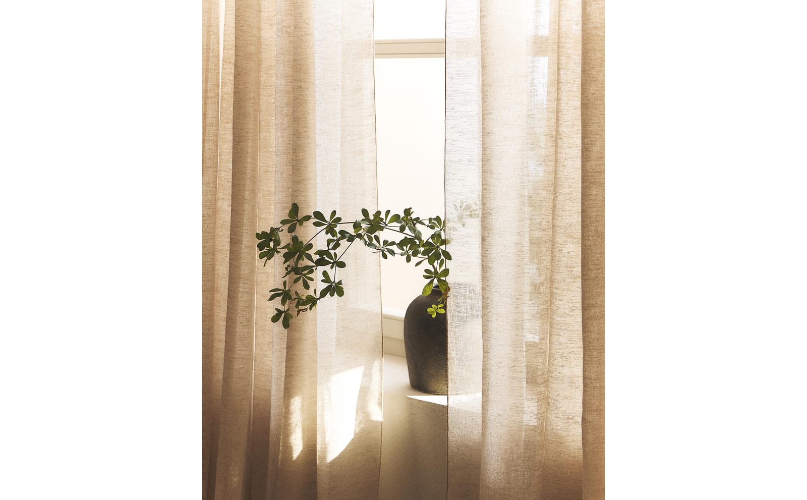 ZARA HOME ТОНКАЯ ЗАНАВЕСКА С НИЗКОЙ ПРОЗРАЧНОСТЬЮ ракурс 2