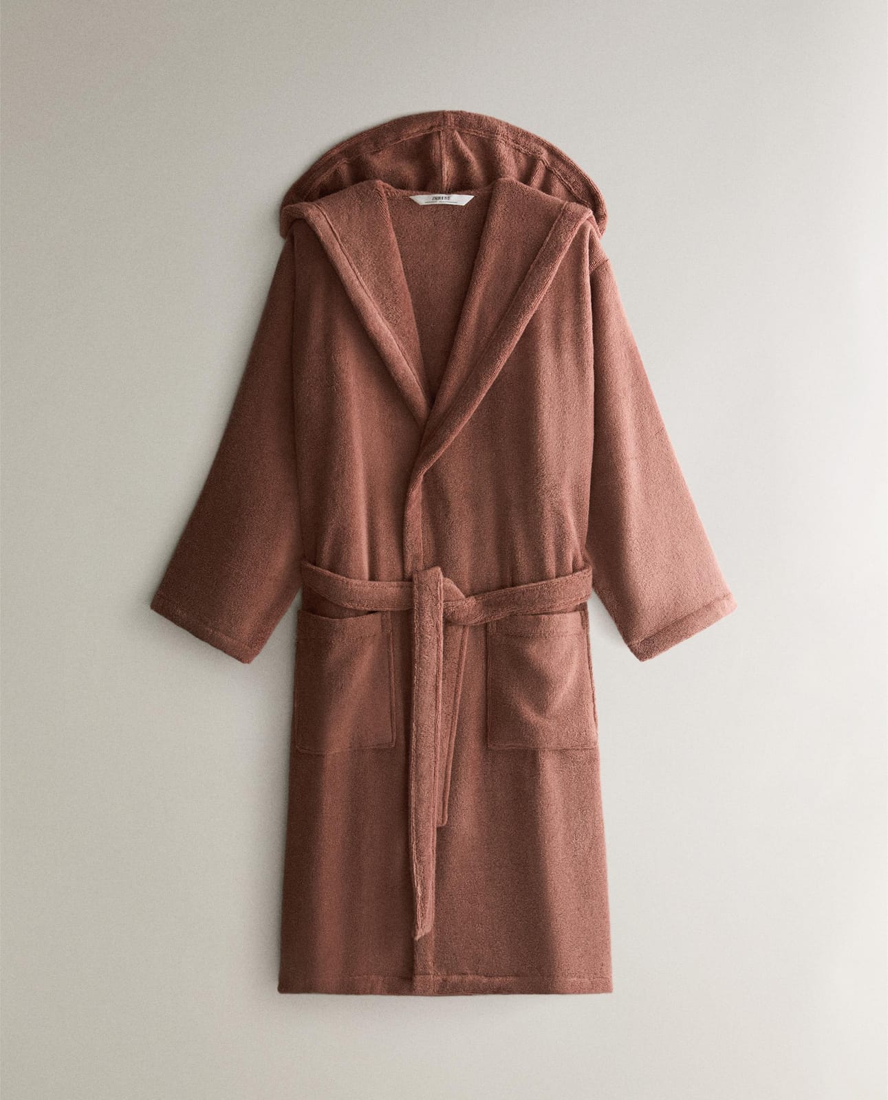 Халат ZARA HOME очень мягкий с капюшоном (380 G/M²) CIEMNY TEJA L/XL