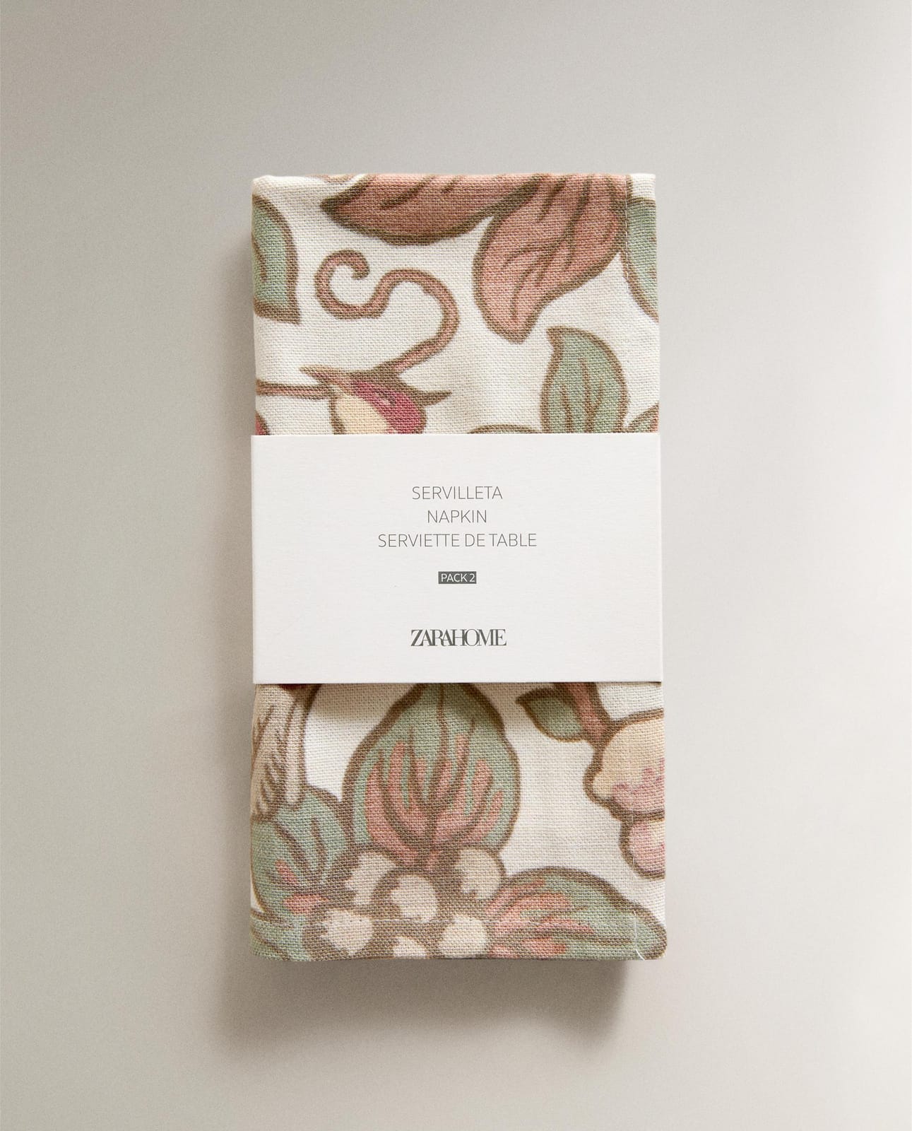 ZARA HOME НАБОР САЛФЕТОК С ЦВЕТАМИ И ПТИЦАМИ (КОМПЛЕКТ 2 ШТ.) ракурс 5