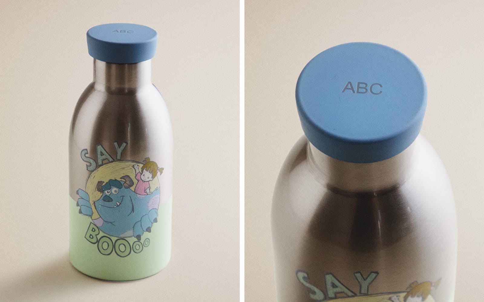 ZARA HOME СТАЛЬНАЯ БУТЫЛКА ДЛЯ ДЕТЕЙ КОРПОРАЦИЯ МОНСТРОВ ©DISNEY/PIXAR ракурс 8