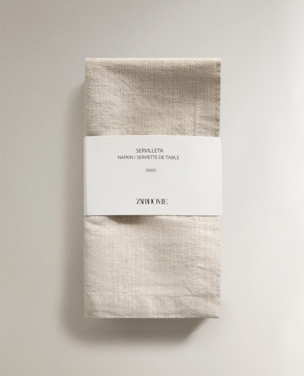 ZARA HOME НАБОР САЛФЕТОК ИЗ ЛЬНА С ЭФФЕКТОМ СТИРКИ ракурс 2