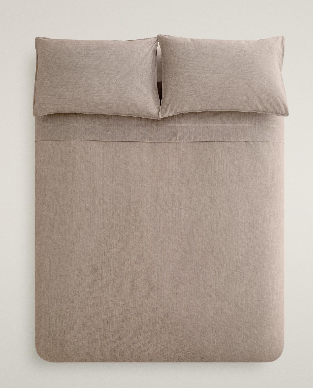 Пододеяльник ZARA HOME чехол для одеяла из хлопка с эффектом стирки в полоску BRĄZOWY 260 x 240 см