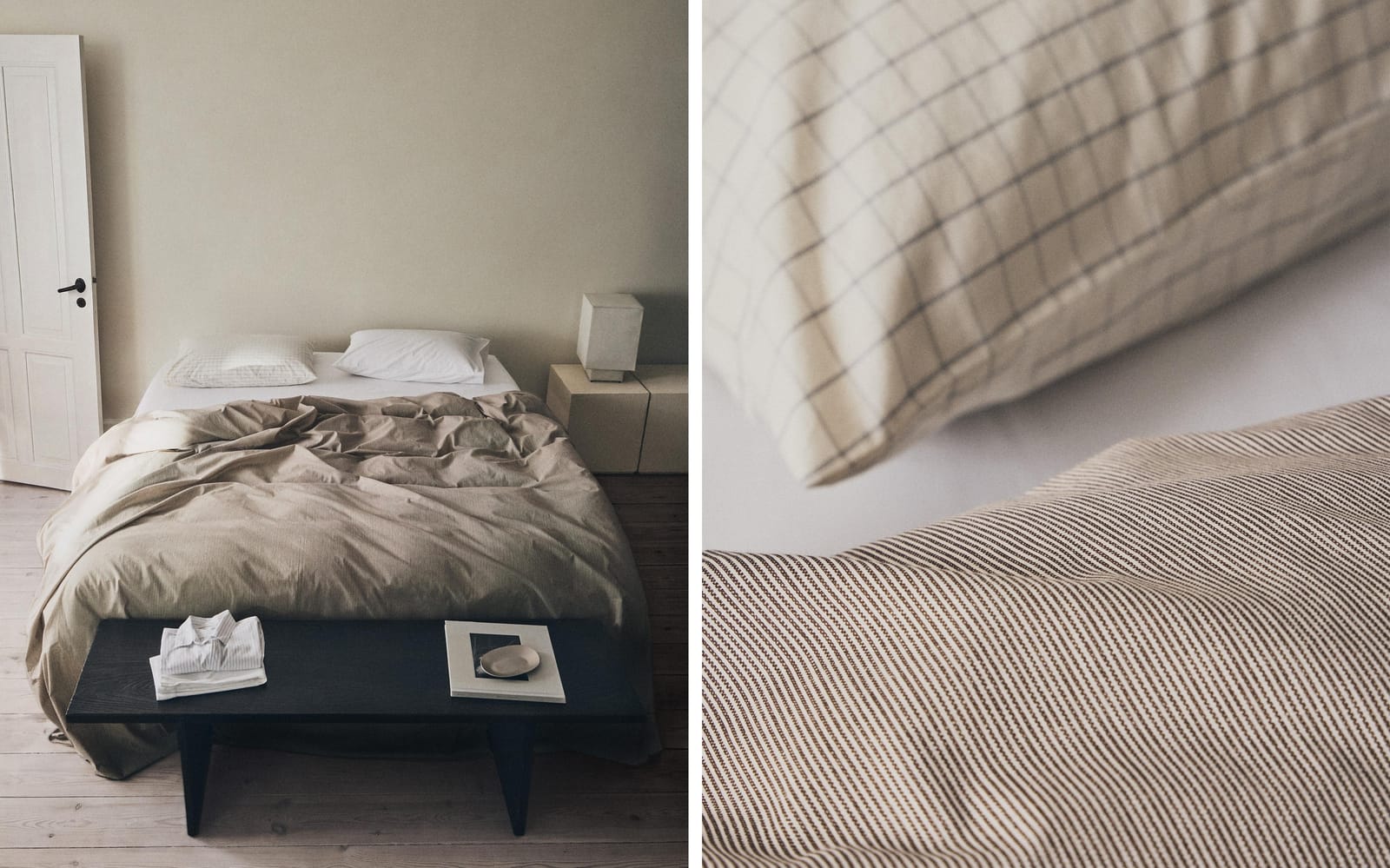 ZARA HOME ПОДОДЕЯЛЬНИК ИЗ ХЛОПКА С ЭФФЕКТОМ СТИРКИ В ПОЛОСКУ ракурс 7
