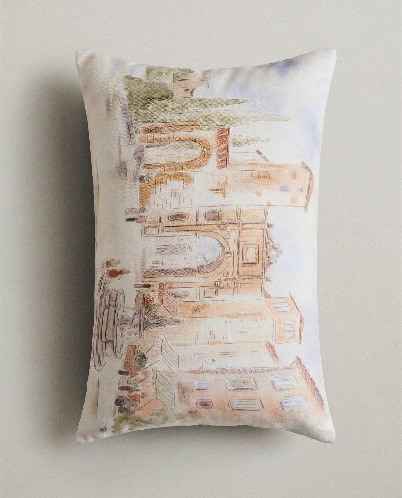 ZARA HOME Наволочка на подушку с пейзажем ракурс 7