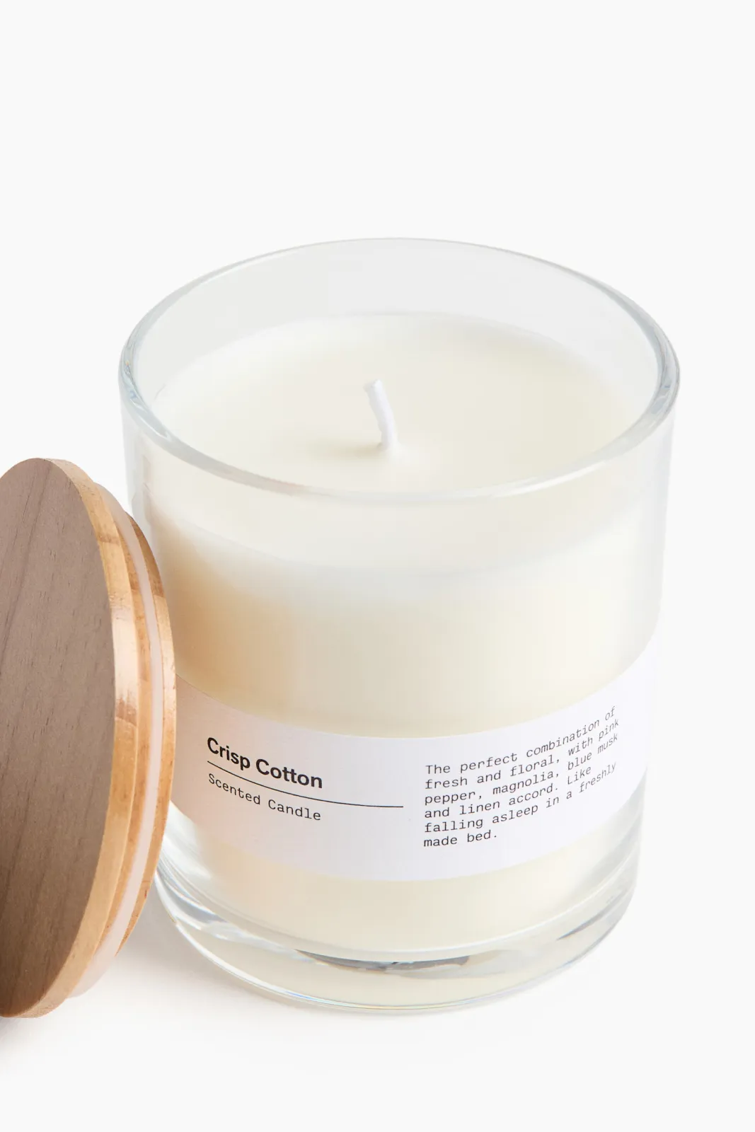 Ароматическая свеча с крышкой H&M - аромат Crisp Cotton, время горения 18 часов - 1349934002 ракурс 2