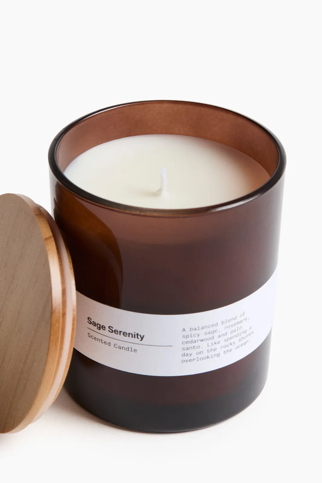 Ароматическая свеча с крышкой H&M - аромат Sage Serenity, время горения 18 часов - 1349934003 ракурс 2