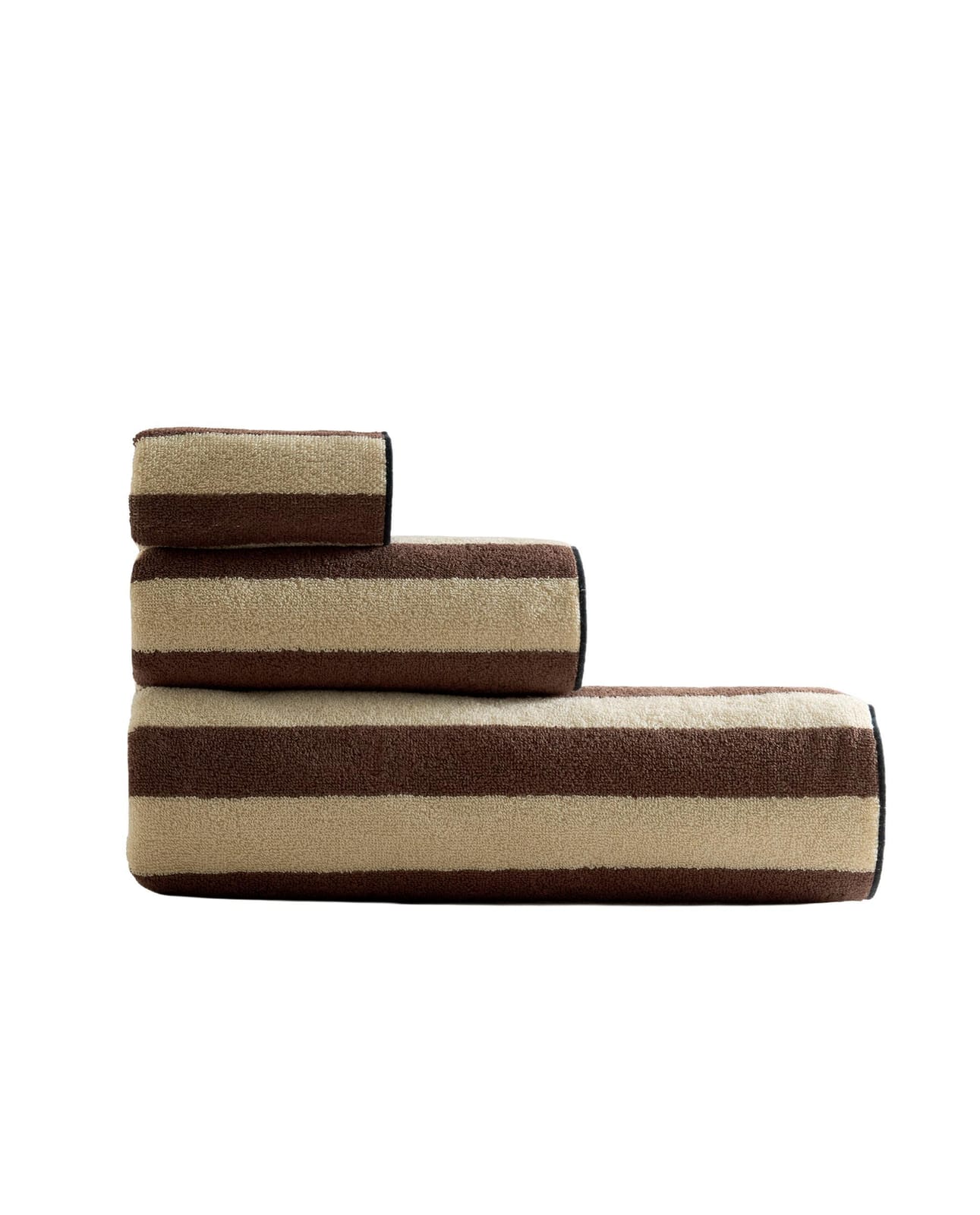 ZARA HOME ХЛОПКОВОЕ БАННОЕ ПОЛОТЕНЦЕ В ПОЛОСКУ С ОВЕРЛОКОМ ракурс 5