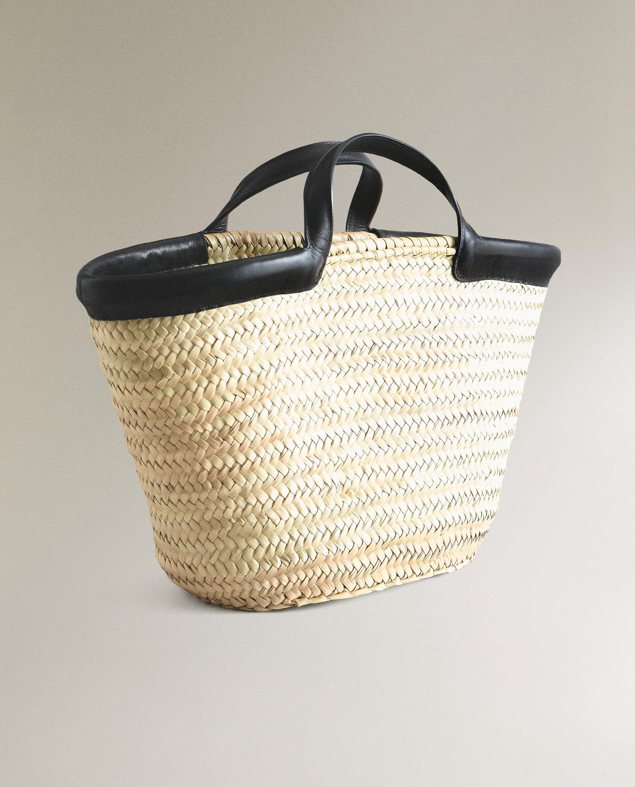 ZARA HOME TORBA PLAŻOWA ZE SKÓRZANYMI ELEMENTAMI ракурс 2