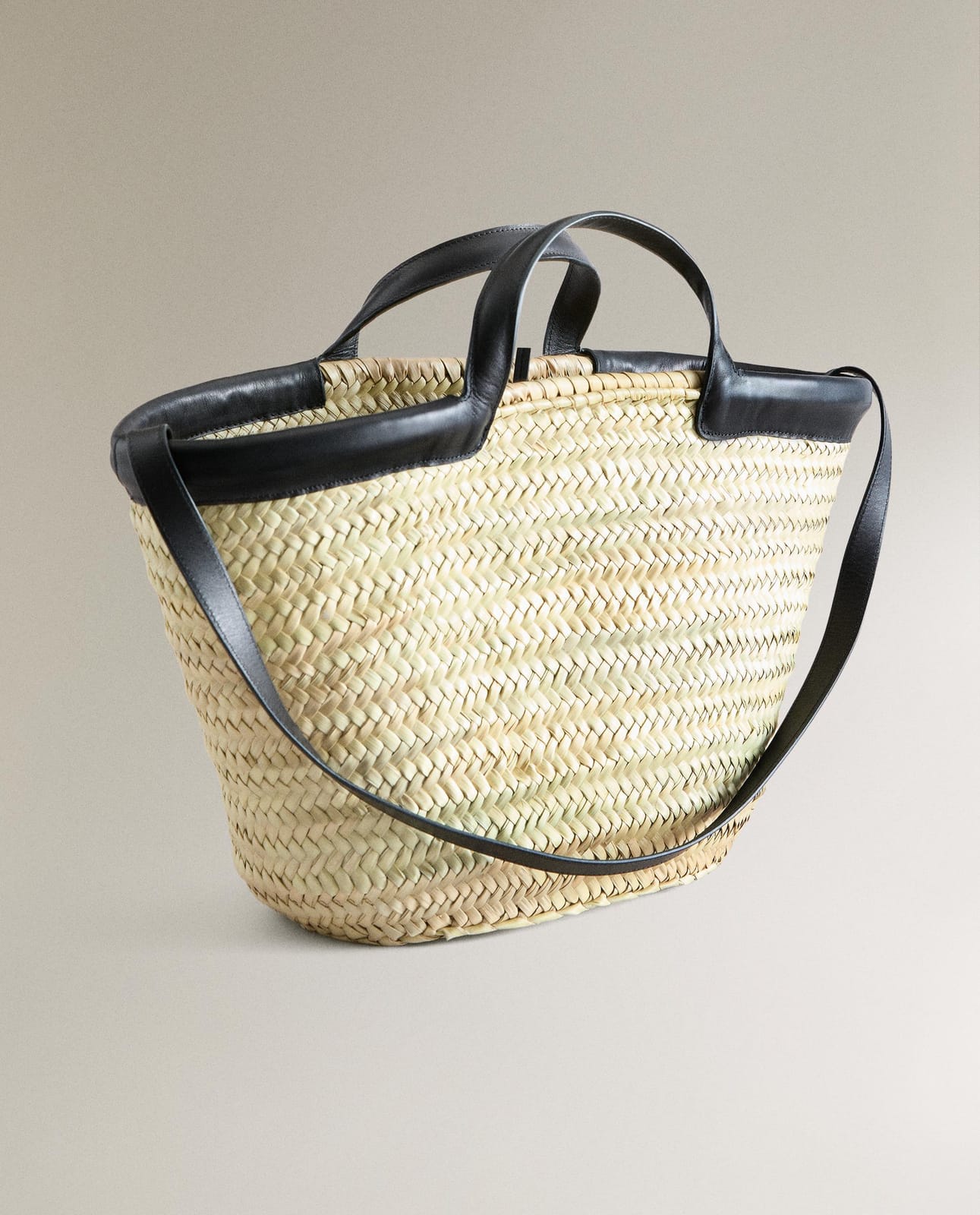 ZARA HOME TORBA PLAŻOWA ZE SKÓRZANYMI ELEMENTAMI ракурс 5