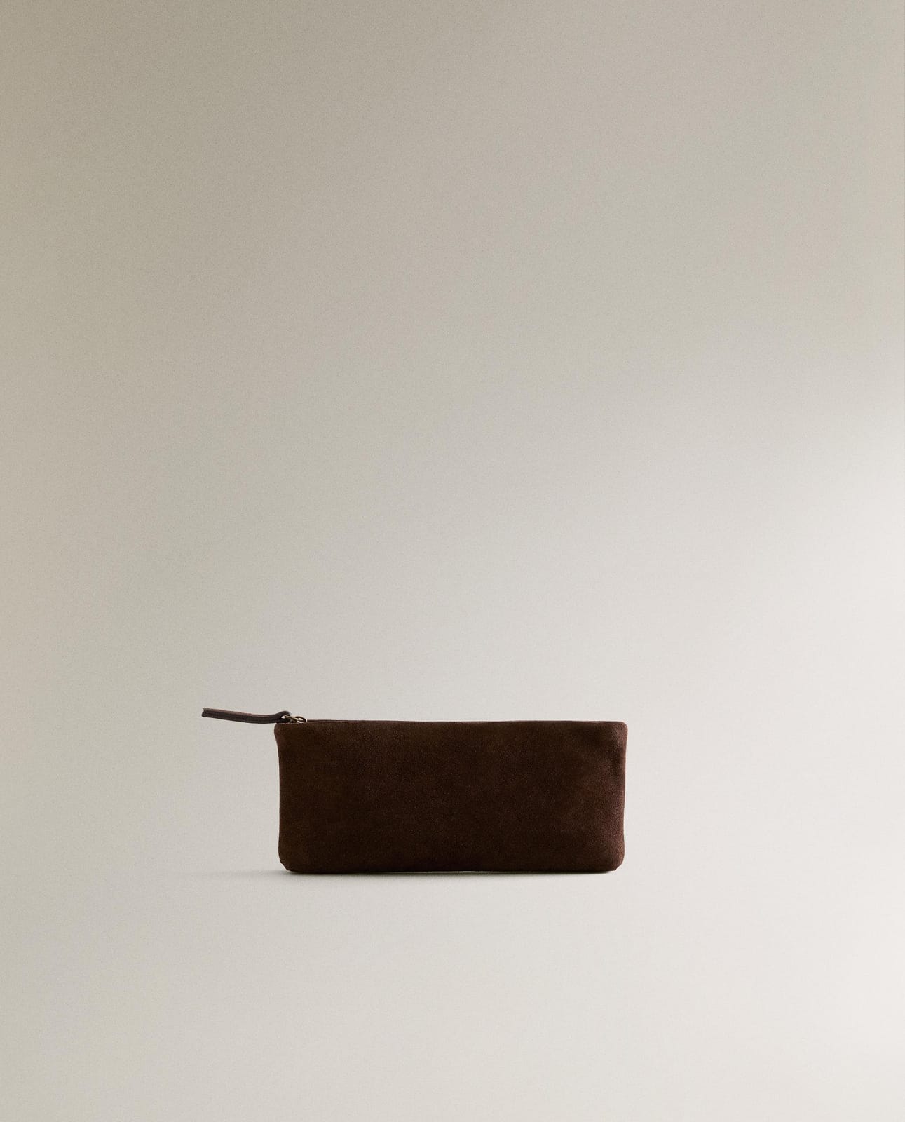 Тапочки ZARA HOME ПЕНАЛ ИЗ ЗАМШЕВОЙ КОЖИ BRĄZOWY 9.84 x 21.38 x 3 x 21.38 x 9.84 x 3 cm