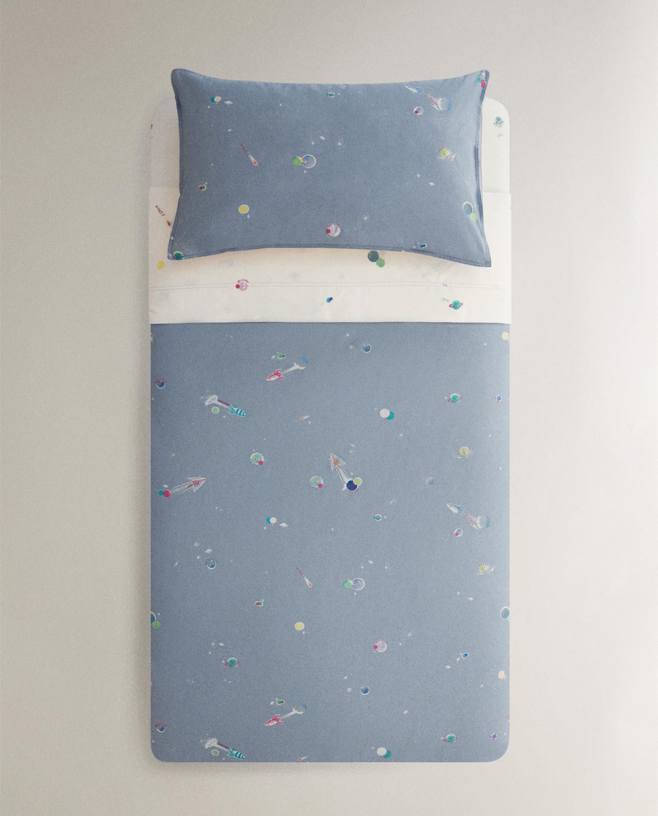 Пододеяльник ZARA HOME ДЕТСКИЙ ПОДОДЕЯЛЬНИК КОСМОС WIELOKOLOROWY 220 x 220 см