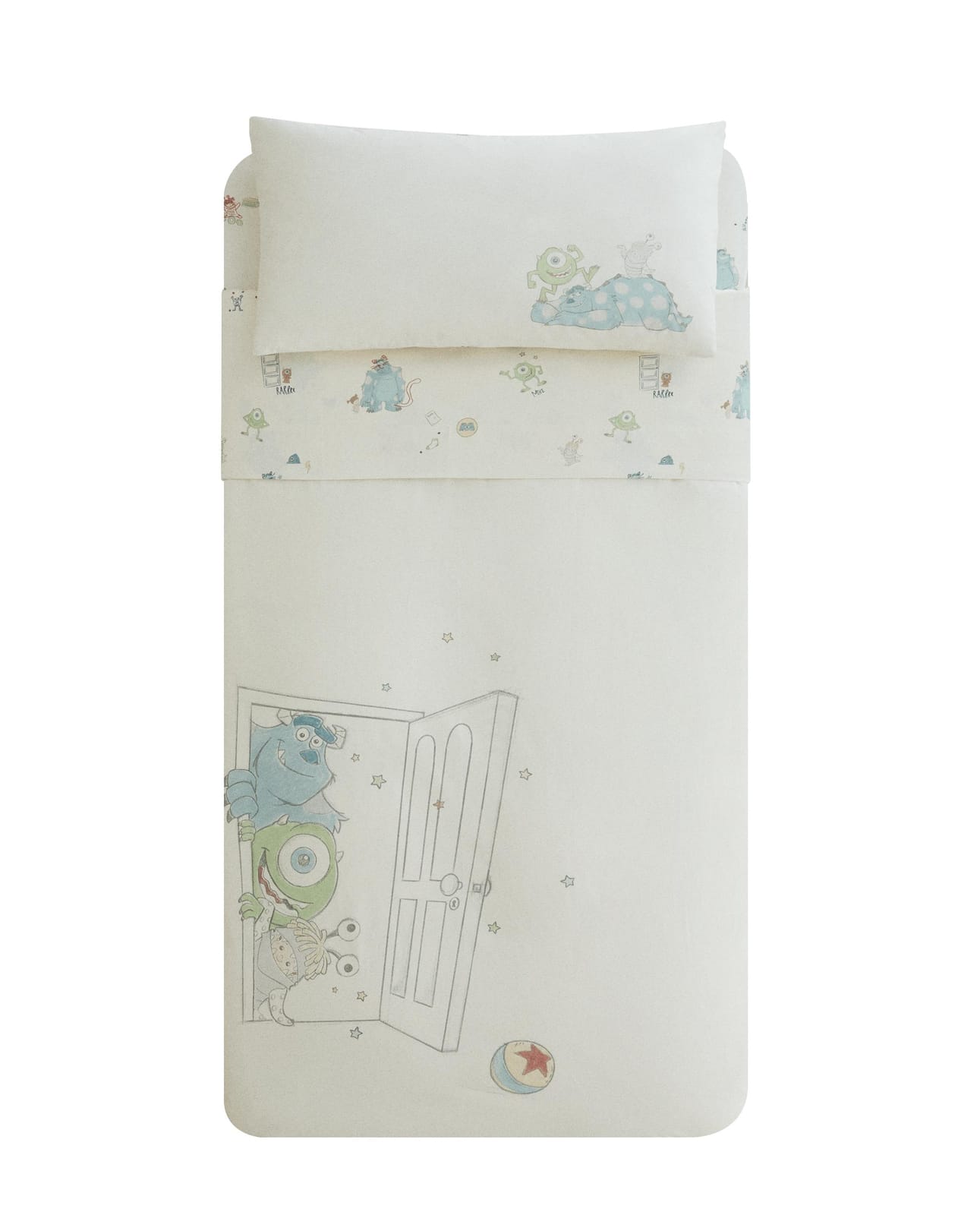 ZARA HOME ДВУСТОРОННИЙ ДЕТСКИЙ ПОДОДЕЯЛЬНИК МОНСТРЫ И КОМПАНИЯ ©DISNEY/PIXAR ракурс 7