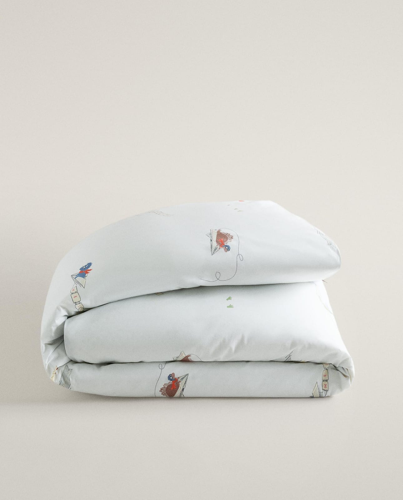 ZARA HOME ДЕТСКИЙ ПОДОДЕЯЛЬНИК ДВУСТОРОННИЙ ДИНОЗАВРЫ ракурс 9