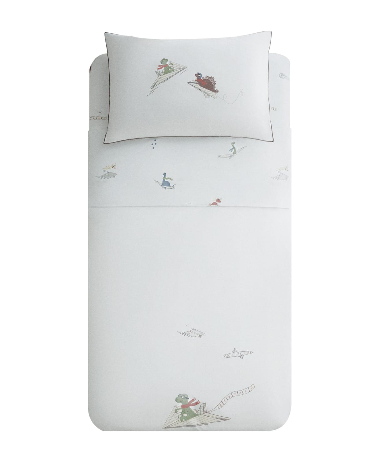 ZARA HOME ДЕТСКИЙ ПОДОДЕЯЛЬНИК ДВУСТОРОННИЙ ДИНОЗАВРЫ ракурс 7
