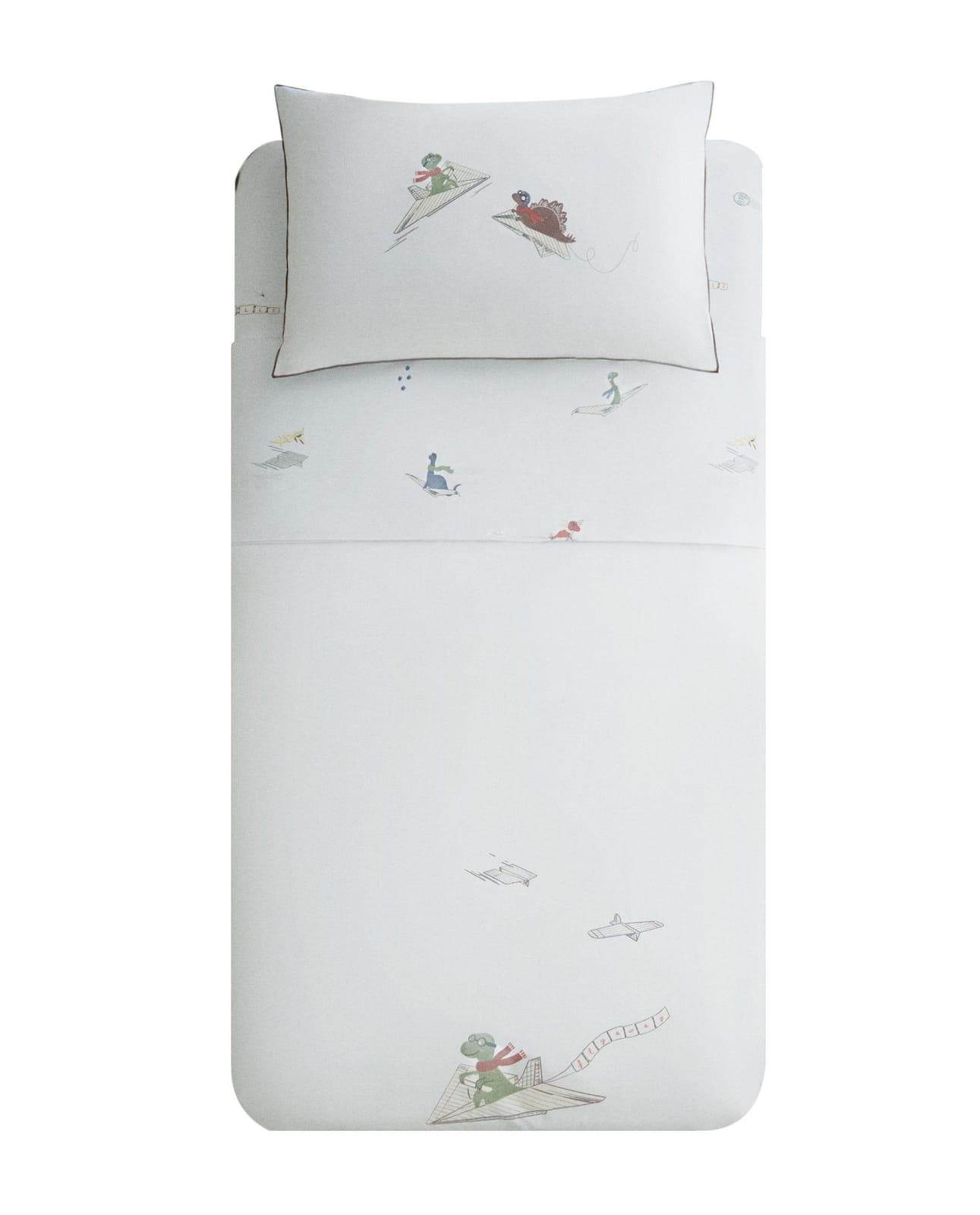 ZARA HOME ДЕТСКИЙ ПОДОДЕЯЛЬНИК ДВУСТОРОННИЙ ДИНОЗАВРЫ ракурс 5