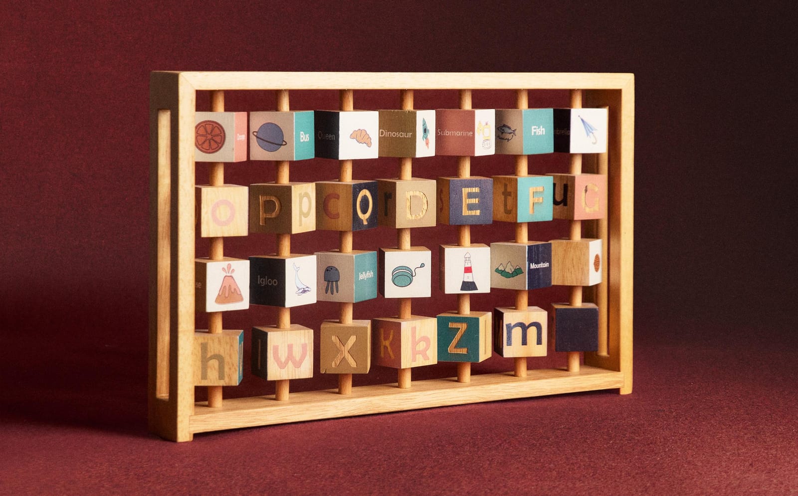ZARA HOME ДЕРЕВЯННАЯ ОБУЧАЮЩАЯ ИГРУШКА АЛФАВИТ ракурс 4