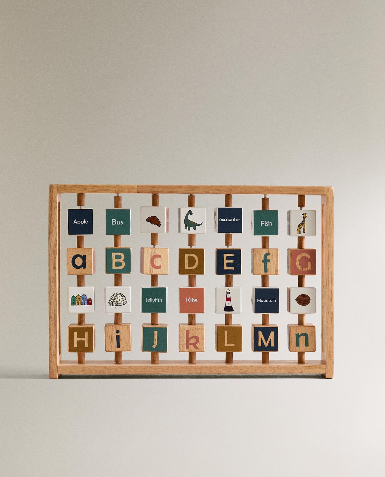 Сюжетно-ролевые игрушки ZARA HOME деревянная обучающая игрушка АЛФАВИТ JASNOBEŻOWY 37.6 x 25.6 x 5.2 cm