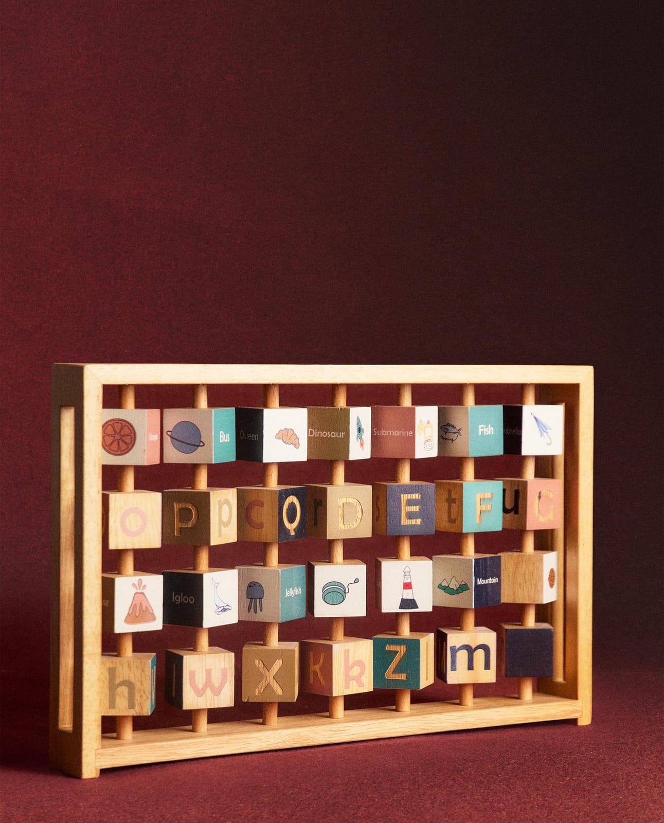 ZARA HOME ДЕРЕВЯННАЯ ОБУЧАЮЩАЯ ИГРУШКА АЛФАВИТ ракурс 2
