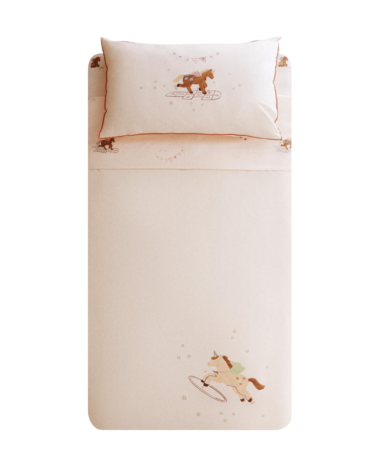 ZARA HOME ДЕТСКИЙ ПОДОДЕЯЛЬНИК ДВУСТОРОННИЙ С ЕДИНОРОГАМИ ракурс 10