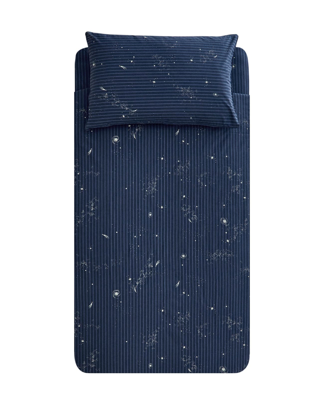 ZARA HOME ДЕТСКИЙ ПОДОДЕЯЛЬНИК В КОСМИЧЕСКИЕ ПОЛОСКИ ракурс 3