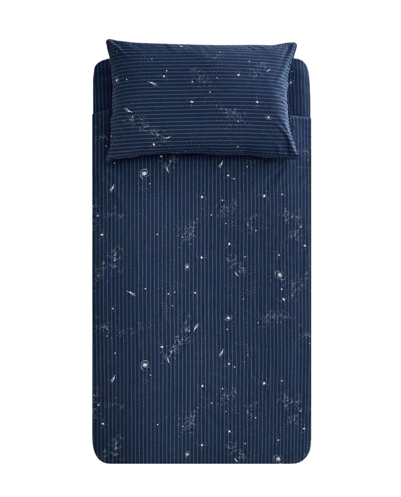 ZARA HOME ДЕТСКИЙ ПОДОДЕЯЛЬНИК В КОСМИЧЕСКИЕ ПОЛОСКИ ракурс 4