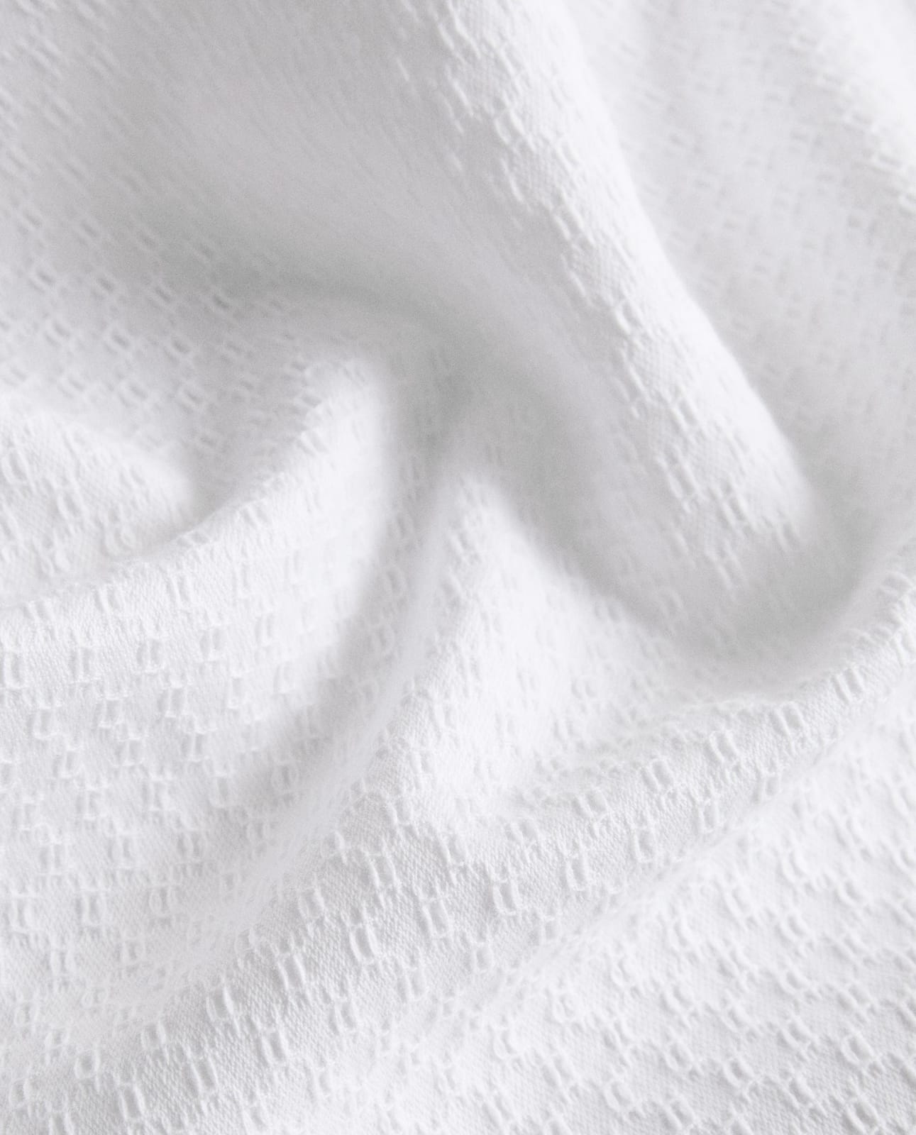 ZARA HOME Хлопковое покрывало с рельефом ракурс 3