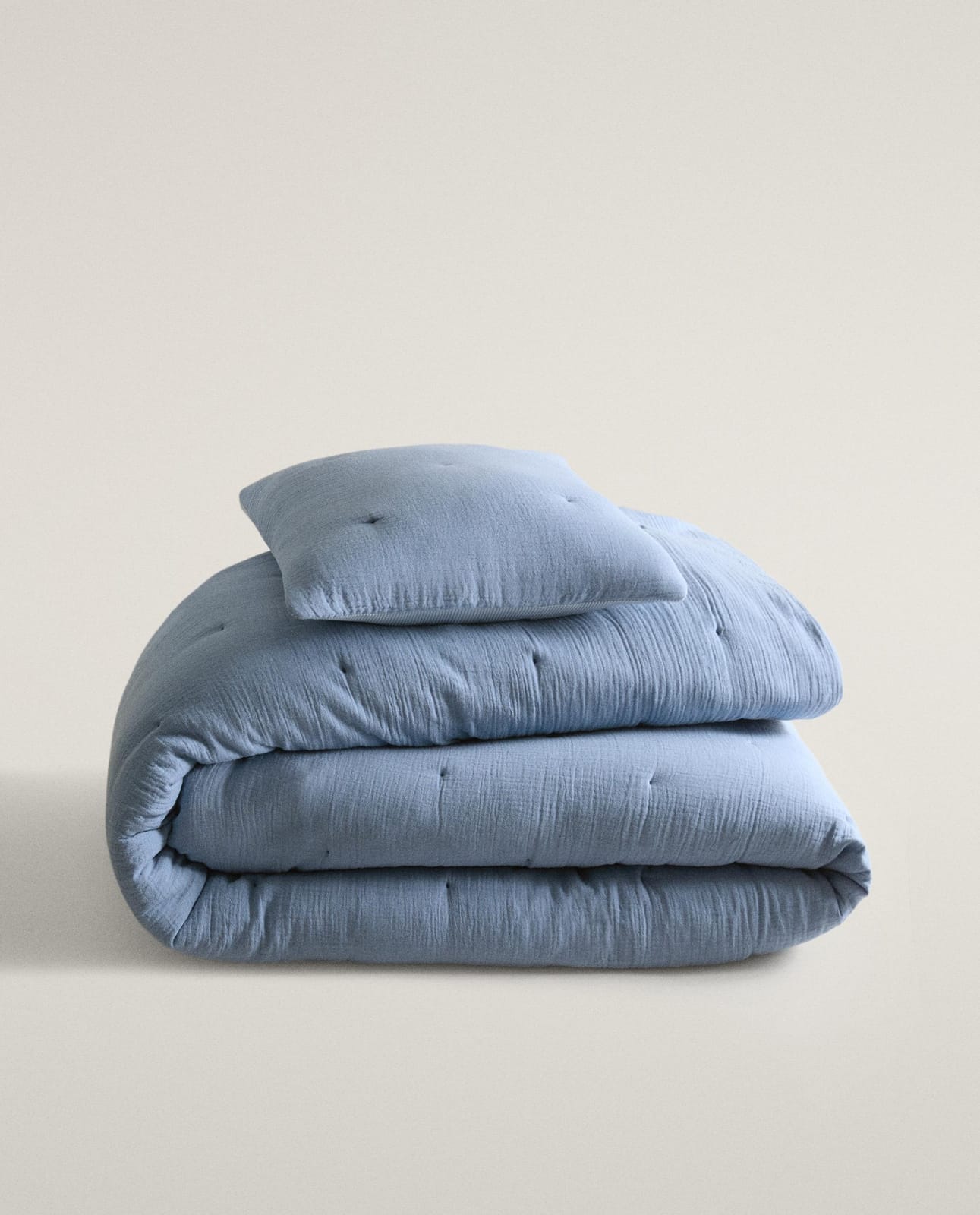 Покрывало ZARA HOME двустороннее детское из шифона в полоску NIEBIESKI 100 x 120 см