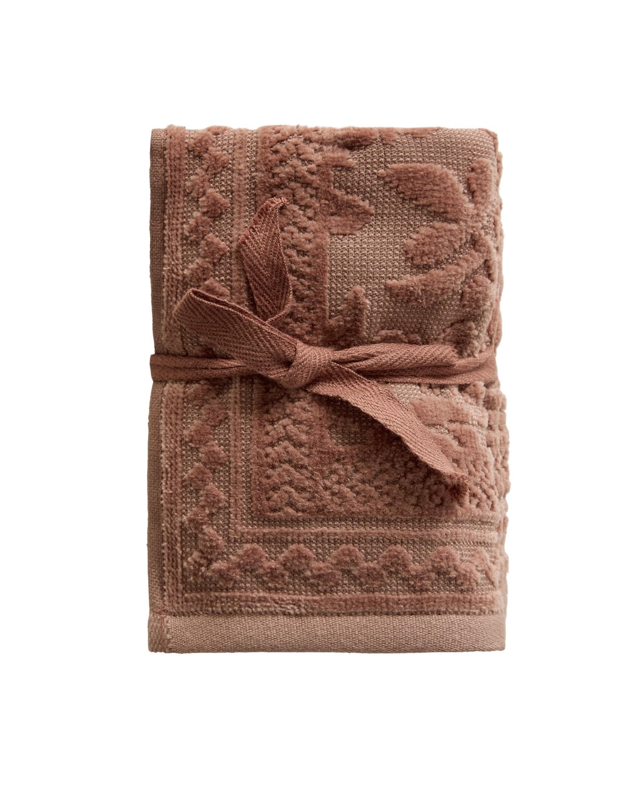 ZARA HOME ЖАККАРДОВОЕ БАННОЕ ПОЛОТЕНЦЕ С ЦВЕТАМИ (КОМПЛЕКТ 3 ШТ.) ракурс 6